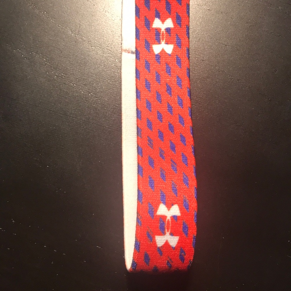 NWOT UA Headband - Red/Blue Diamonds